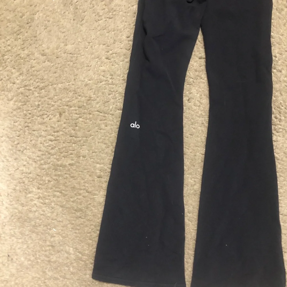 ALO Yoga Black Flared High-Rise Pants XS- S Black